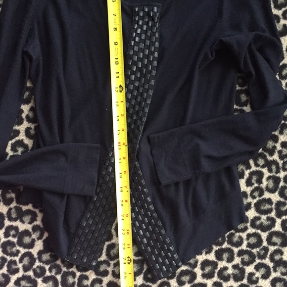 Carlisle Collection Leather Trim Sweater - Picture 2 of 10